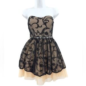 Vintage B Darlin Babydoll Dress Size 7/8 Prom HOCO Whimsigoth Lace Formal Y2K